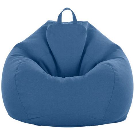 Sac de canapé Lazy Housse de Canapé Inclinable Tissu Housses de Fauteuil Housse de Chaises sans Remplissage Siège Pouf Feuilletée Tatami Salon Meubles (Bleu, 75 x 95cm) (1/5)