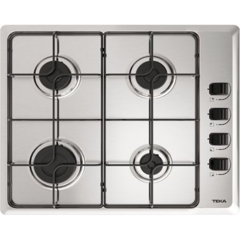 Placa de Gas Butano Teka HLX 640 KLA0E 4 Fuegos Inox