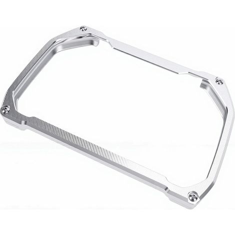 Protecteur D'écran de Cadre de Compteur de Moto, Couverture de Tableau de Bord Acrylique en Aluminium CNC avec Résistance aux Rayures à Fort Impact pour R 1200GS R 1250GS S (SILVER) (1/5)
