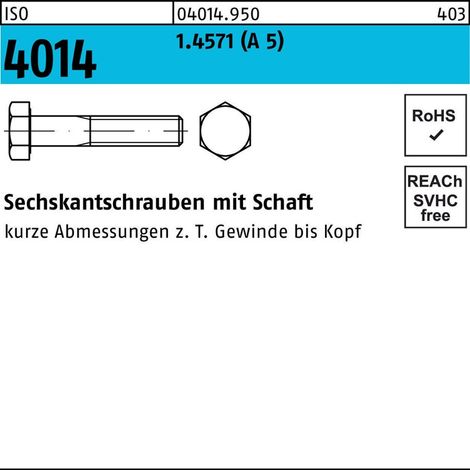 ISO 4014 1.4571 M 16 x 140 A 5 S (1/2)