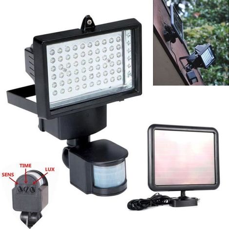 Projecteur solaire forte puissance - 180 lumens - Détecteur de mouvement (1/4)