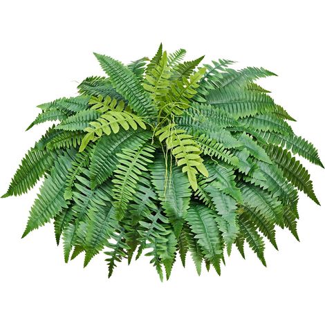 Fougère Artificielle 1270 mm, Fougère de Boston Artificielle 96 Frondes, Plante Artificielle en Soie et LDPE pour Décoration Intérieur Extérieur, Maison, Porche, Bureau, Salon, Jardin, Lot de 1 (1/5)