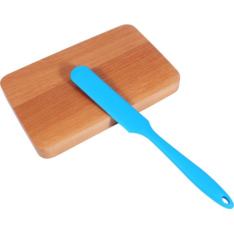 Spatule silicone couleur bleue pour gâteau beurre crème mélange pâte racloir ustensile cuisson patisserie 24,5 x 3 cm