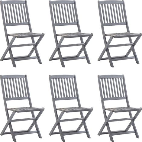 Maison Exclusive - Klappbare Gartenstühle 6 Stk. mit Kissen Massi (1/5)