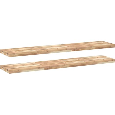 Maison Exclusive - Schweberegale 2 Stk. 120x30x4 cm Massivholz Ak