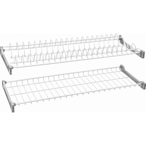 Scolapiatti da Pensile Cucina 56 cm Acciaio a Due Livelli (1/5)
