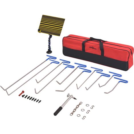 210398 vidaXL 28 Piece Paintless Dent Repair Set Stainless Steel (1/5)