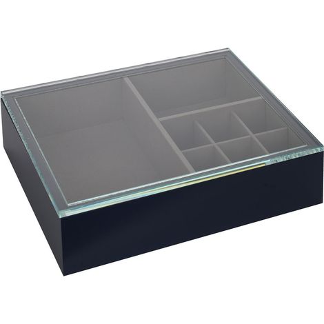 Signes Grimalt Décoration de bijoutier Organiser des boîtes de bijoux et des bijoux noirs 8x21x27cm 27799