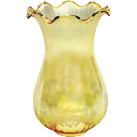 Tulipa de cristal ámbar CÁDIZ 19.5x12cm boca 5.5cm (1/3)
