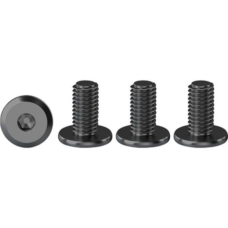 Vis à Tête Cylindrique à Six Pans Noir M4 X 10 mm Boulons à Tête Plate Hexagonale en Acier Inoxydable A2 V2A, Lot De 20 (1/5)