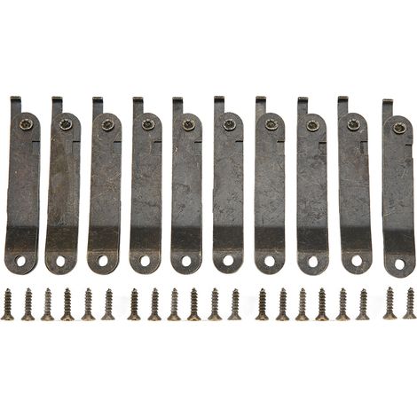 10 Sets Folding Support Hinge Antirust Corrosion Resistant Iron Lid Support Hinge for Wooden Boxes Jewelry Case Cabinet (1/5)