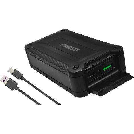 PROUSER USB Powerbank PRO USER 20191, 10.000 mAh, Waterproof, schwarz (1/4)