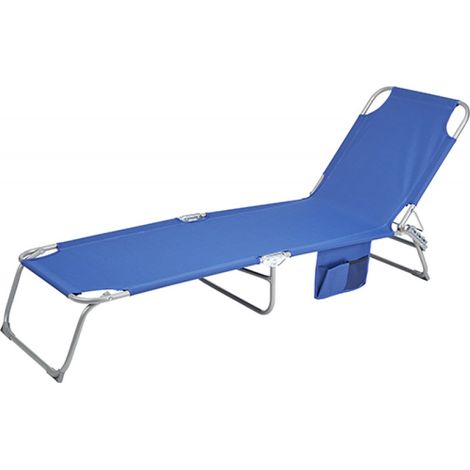 LETTINO SPIAGGIA ACCIAIO C/TASCA BLU' PAPILLON (1/6)