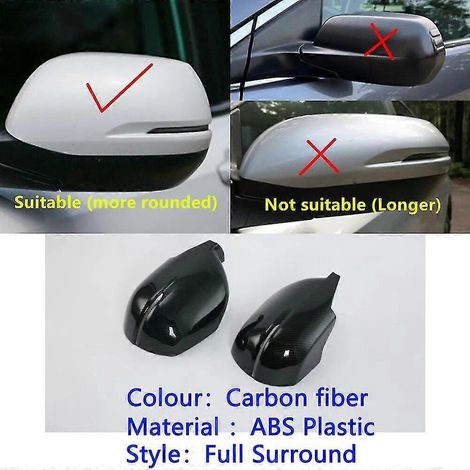 Für Honda CR-V CR-V 2012 2013 2014 2015 2016 Auto ABS Dekorleiste Rückspiegel-Augenbrauen-Seitenspiegelabdeckung Zierrahmen – Stil 3 Carbonfaser