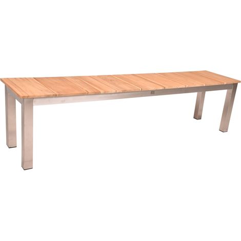 Gartenbank GAZA-120 aus Teakholz massiv, B/H/T: ca. 180/45/38 cm (1/4)