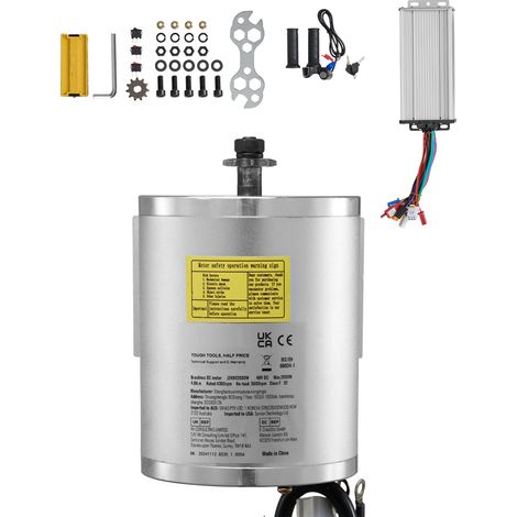 Mophorn 2000 W elektrischer bürstenloser Motorbausatz – 48 V, 4300 U/min mit Drehzahlregler und Gasgriff für Go-Karts, E-Bikes, Motorräder, Roller, Heimwerkerprojekte