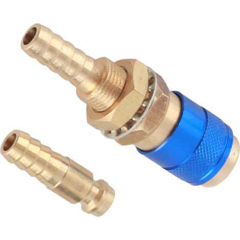 Kit raccord rapide embout flexible 8mm laiton pour poste soudure MIG TIG avec adaptateur et connecteur (1/5)