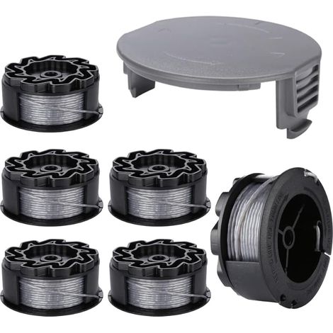 Bobine Fil pour BOSCH UniversalGrassCut Coupe Bordure 18 18-26 18-260 F016800570 avec Couverture (6 pièces) (1/5)
