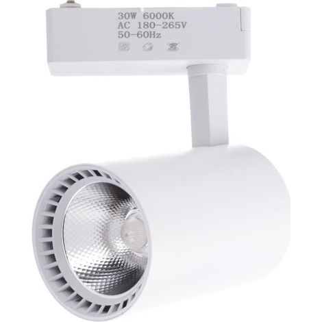 Jandei - Foco LED carril 30W luz 6000K color blanco monofasico Foco 30W