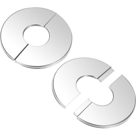 2-Pack Bride Murale Fendue, Pour 0.9 Inch/22mm OD Pipe 304 Plaque D'Escutcheon En Acier Inoxydable Rond Couvre-Tuyauterie Autocollant Pour Tuyau D'Eau/Robinet (1/5)
