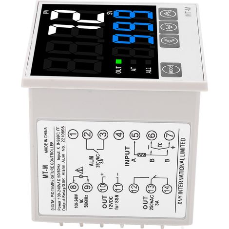 Intelligenter digitaler PID-Temperaturregler AC100-240V, automatische Digitalanzeige, 72x72mm Gehäuse, Präzisions-Temperaturregelungsinstrument. (1/5)