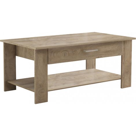 Tavolino Salotto Myrto 110x60x44 h cm in Truciolare bilaminato Rovere Chiaro (1/4)
