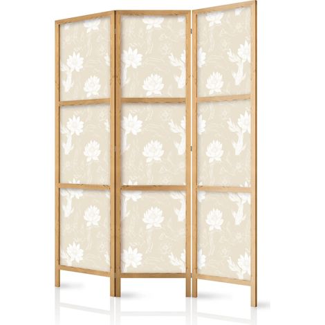 paravent japonais artgeist 3 panneaux beige 135 cm