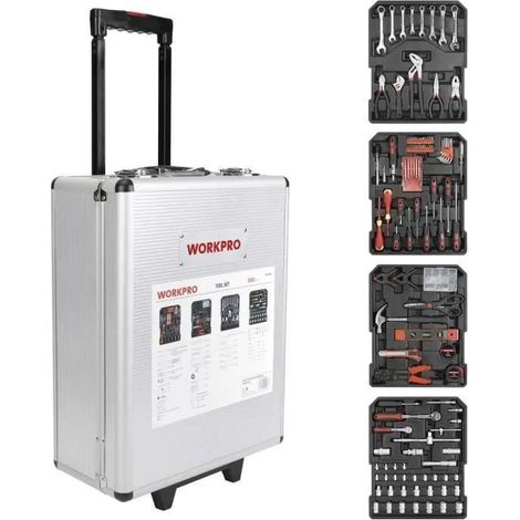 Workpro WP1050 Maletín de herramientas 1050 piezas aluminio
