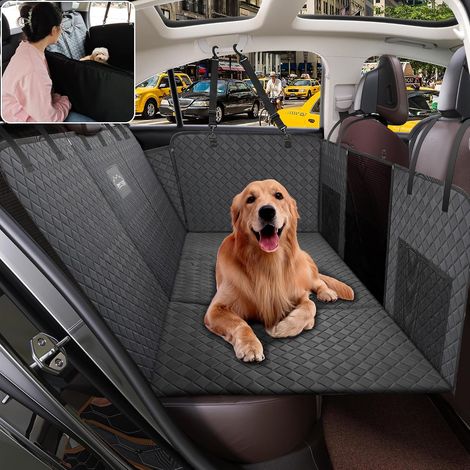 Extension de Siège Arrière pour Chiens Cuir PU Housse Protection Voiture Chien avec Fond Dur Résistant Aux Rayures Siège Arrière de Voiture Imperméable Hamac Chien (1/5)