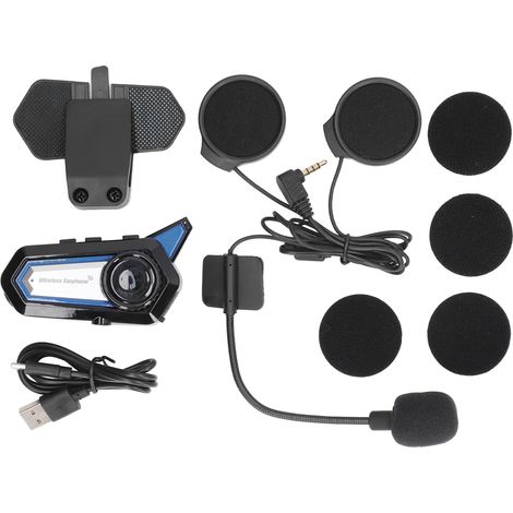 Casque Bluetooth Moto BT31 - Kit Oreillette Moto Étanche Sans Mains Stéréo avec Réduction de Bruit et Lampe Torche (1/5)