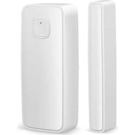 Capteur de Porte WiFi Intelligent Compatible Google Assistant, Détecteur d'Ouverture Porte Fenêtre sans Fil pour Alarme Sécurité