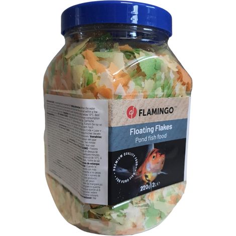 Nourriture poisson d'étang en flocons 2 litres soit 220g - Flamingo (1/5)