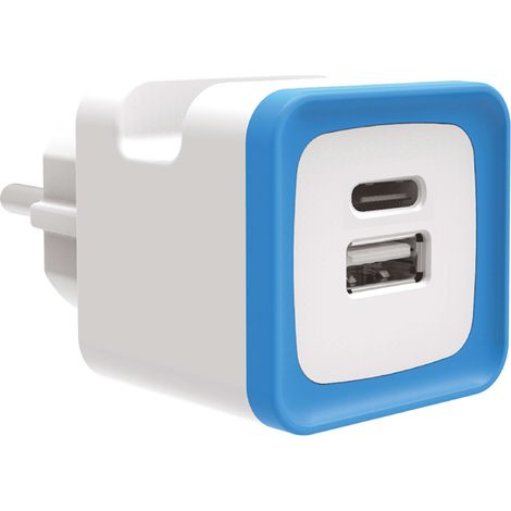 Prise Murale Double USB A & Type C – 3.4A – GEFOM – Charge Rapide avec Support Intégré – 24V
