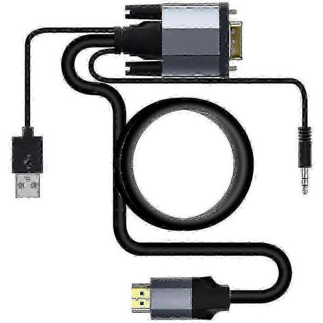 Câble adaptateur VGA vers HDMI compatible 26-27, 2 mètres (1/5)