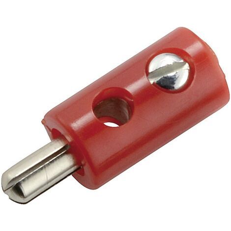 Kahlert Licht Fiche banane miniature mâle, droit Ø de la broche: 2.6 mm rouge 1 pc(s) D27381 (1/4)