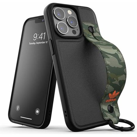 Custodia per iPhone 13 Pro con cinturino da polso Adidas nero (1/5)