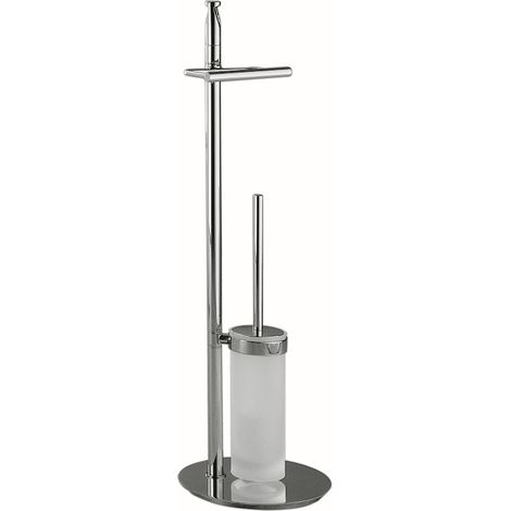 Colombo Design Planets piantana con porta salviette e portascopino cromata codice prod: B98160CR