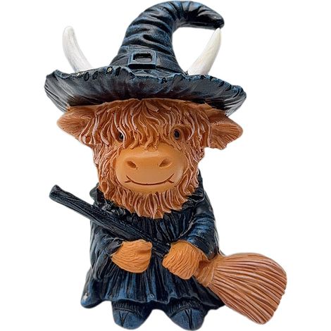 Décoration Halloween Vache Highlandes Style Ferme pour Intérieur et Extérieur Entrée Table à Manger Ambiance Rustique Authentique (B) (1/5)
