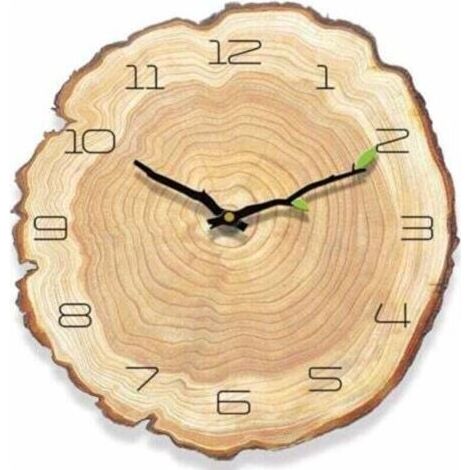 Horloge murale rétro en bois, horloge murale antique sans tic-tac, horloge murale de style campagnard rétro, horloge murale silencieuse et minable pour petit salon (1/4)