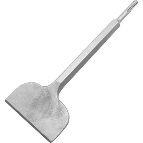 Ciseau plat Φ17 x 100 x 280 mm - Idéal pour le décapage du béton et de la maçonnerie - Pointe ronde extra-dure SDS - Ciseau pour marteau de démolition - Ciseau bêche (1/4)