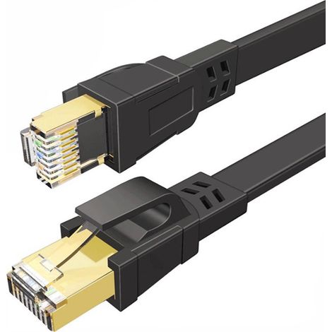 Cavo Ethernet piatto Cat 8, cavo di rete LAN Gigabit RJ45 40 Gbps 2000 MHz ad alta velocità, compatibile con router e switch, Mod156