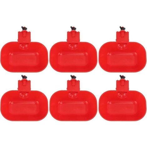 6 Pièces Abreuvoirs Automatiques Volaille Poules Canards Chiens Grand Réservoir ABS Robuste Filetage Mâle G1/8