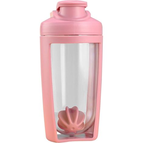 500 ml Protein-Shaker mit tragbarer Proteinpulver-Mischflasche, ideal für die Herstellung von Protein-Shakes (Pink)