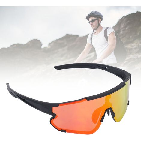 Les lunettes de protection polarisées UV400, compatibles avec les lunettes de vue, sont livrées avec des verres interchangeables transparents et noirs. (1/5)