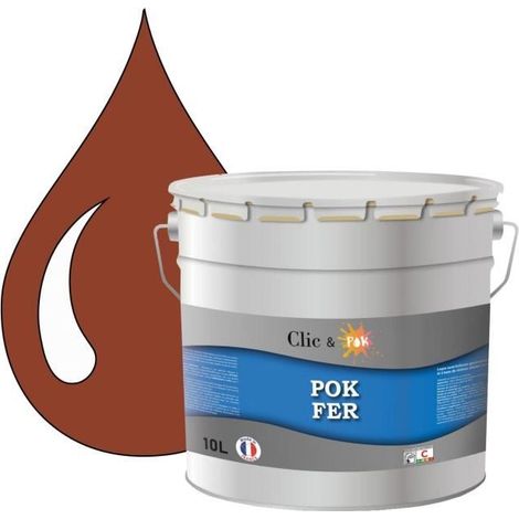 Peinture - POK - Antirouille Fer 10L - Brun cuivré - Glycérophtalique - Brillant (1/4)