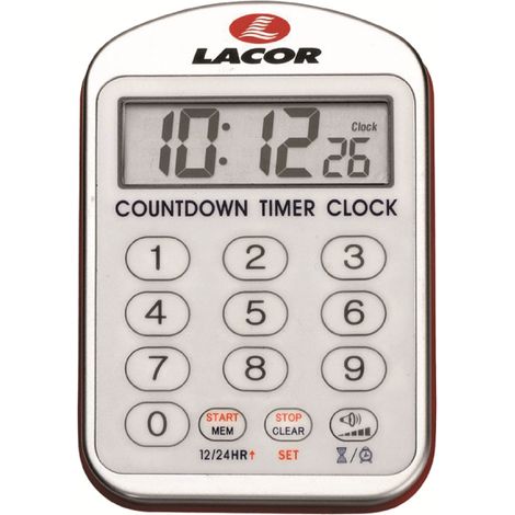 Minuteur lacor 60804 étanche alarme compte à rebours