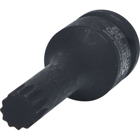 KS Tools 1/2" Kraft-Bit-Stecknuss Vielzahn, lang, M12 - 911.0951
