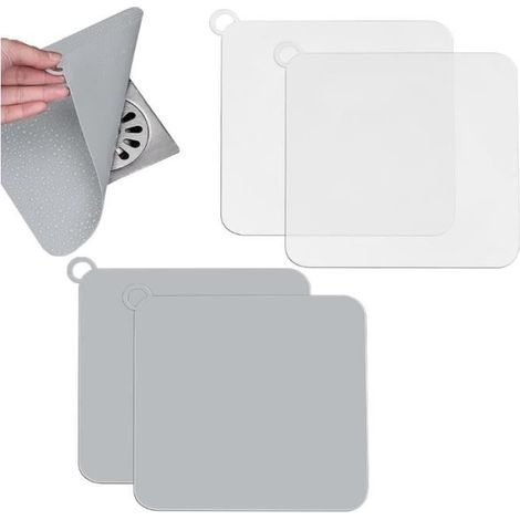 4 PCS Bouchon de Vidange en Silicone 20x20cm Bouchon Douche Silicone Anti Odeur Bouchon de Vidange Evier Cuisine Bouchon de (1/4)