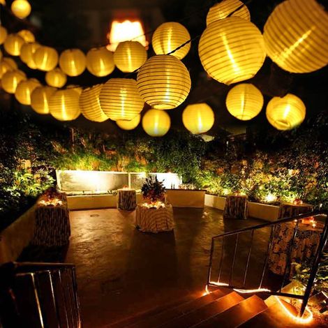 Guirlande Solaire Extérieure 6M 30 LED Guirlande Lumineuse Lanterne Blanc Chaud 2 Modes IP65 Imperméable Lampe Decorative Idéal (1/5)