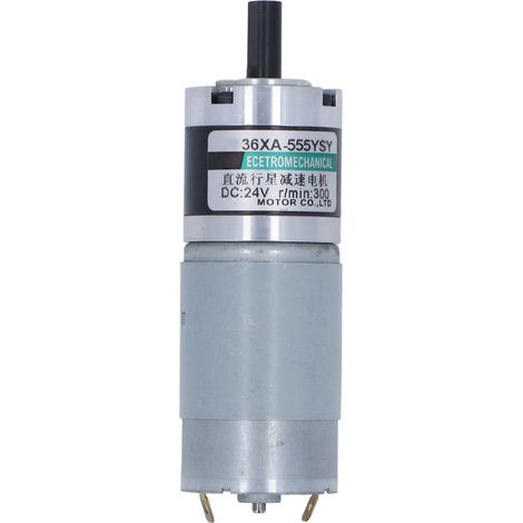 Moteur à engrenages planétaires DC 24V 15W 300tr/min, micro moteur à réduction de vitesse, couple max 34KG.CM, sens horaire et antihoraire, idéal pour petits mécanismes. (1/5)